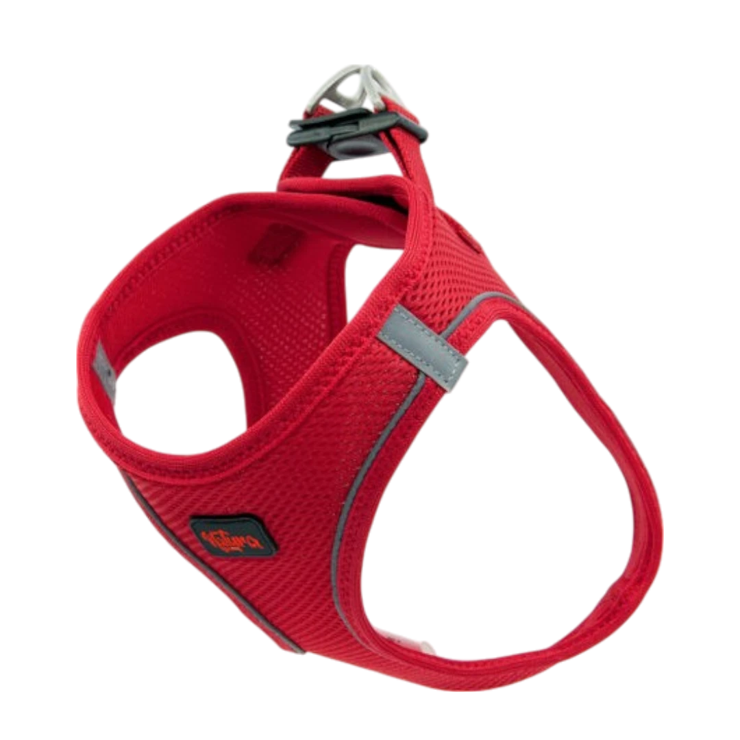 Natura-Airnet Red-Photoroom Natura Air-Net нагръдник Red – червен мрежест нагръдник за кучета с рефлекти и лека конструкция