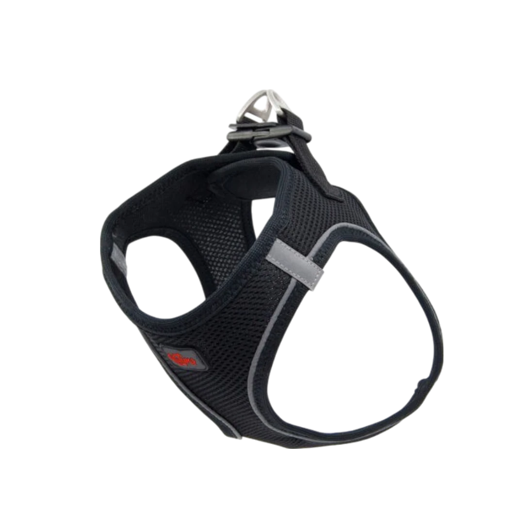 Natura-Airnet-cheren-Photoroom "Черният дишащ нагръдник Natura Air-Net с рефлектори – размери от 3XS до L за малки и средни кучета"