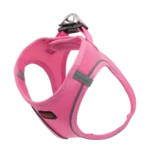 Розов нагръдник Natura Air-Net за кучета, дишащ и комфортен – с рефлектори и метална халка, размери от 3XS до L