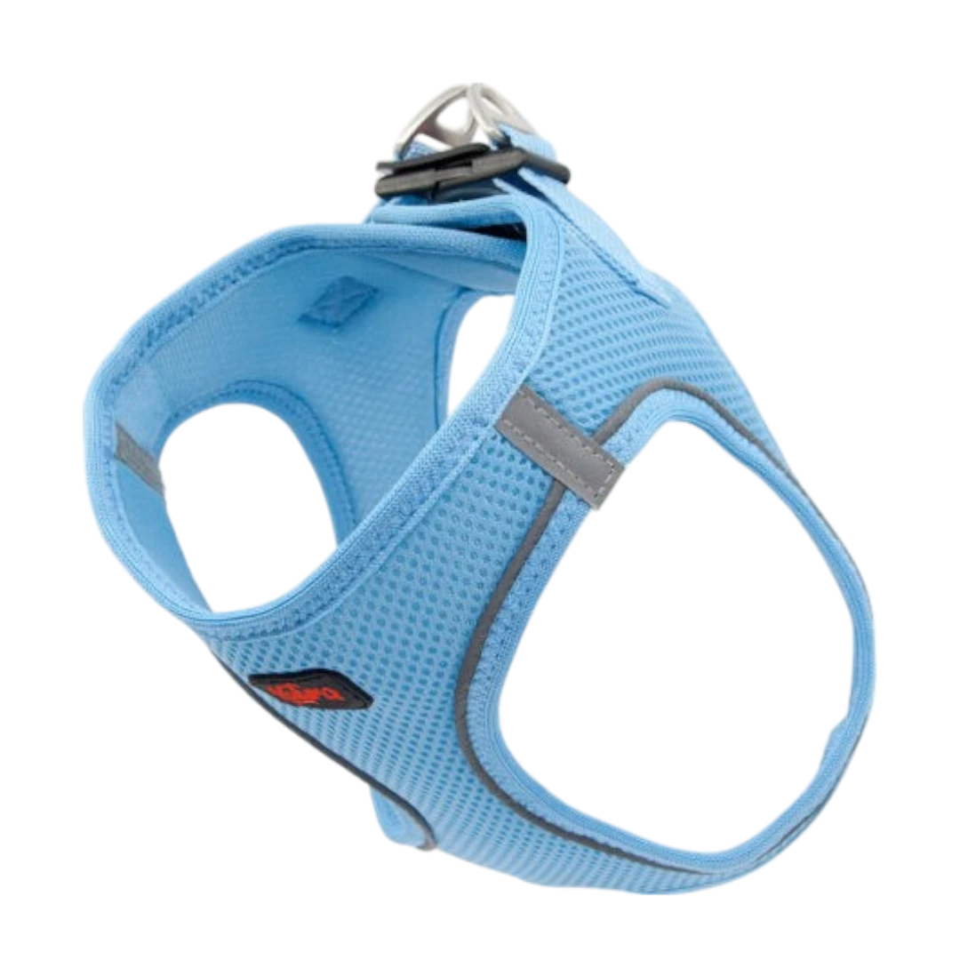 Син нагръдник Natura Air-Net с дишаща структура, подходящ за кучета от 1.5 до 12 кг – с рефлектори и мека мрежа Син нагръдник Natura Air-Net с дишаща структура, подходящ за кучета от 1.5 до 12 кг – с рефлектори и мека мрежа