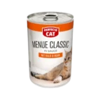 Perfecto Cat Menu Classic с телешко и пилешко – мокра храна за котки 400 г в консерва