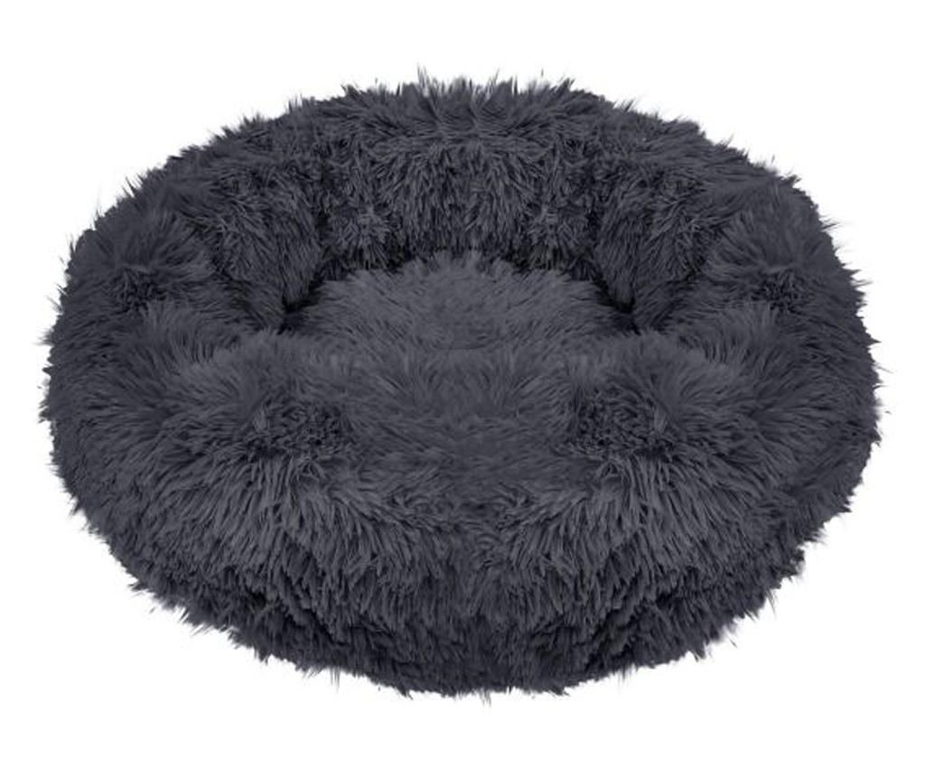 Меко легло за куче и коте тип гнездо в сив цвят – пухкаво и уютно легло