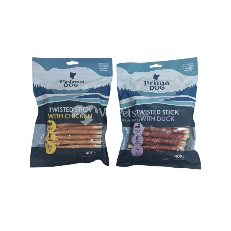 PrimaDog пръчки обвити с месо за куче 13 см 400 гр