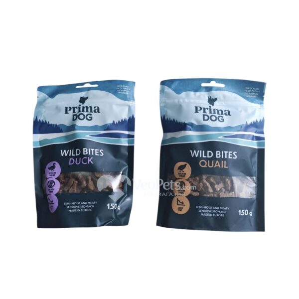 PrimaDog Wild Bites лакомства за кучета различни вкусове 150 гр